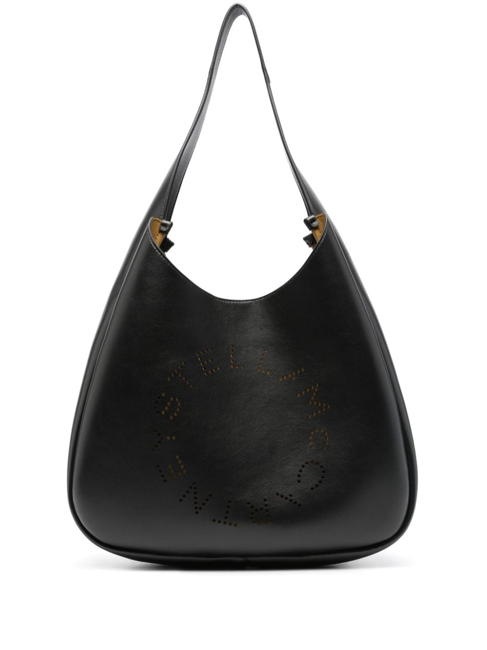 STELLA MCCARTNEY Eco-Chic Black Faux Leather Hobo Handbag