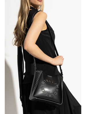 STELLA MCCARTNEY Elegant Black Logo Crossbody Bag