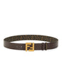 FENDI Logo-Embellished Leather Belt for Men