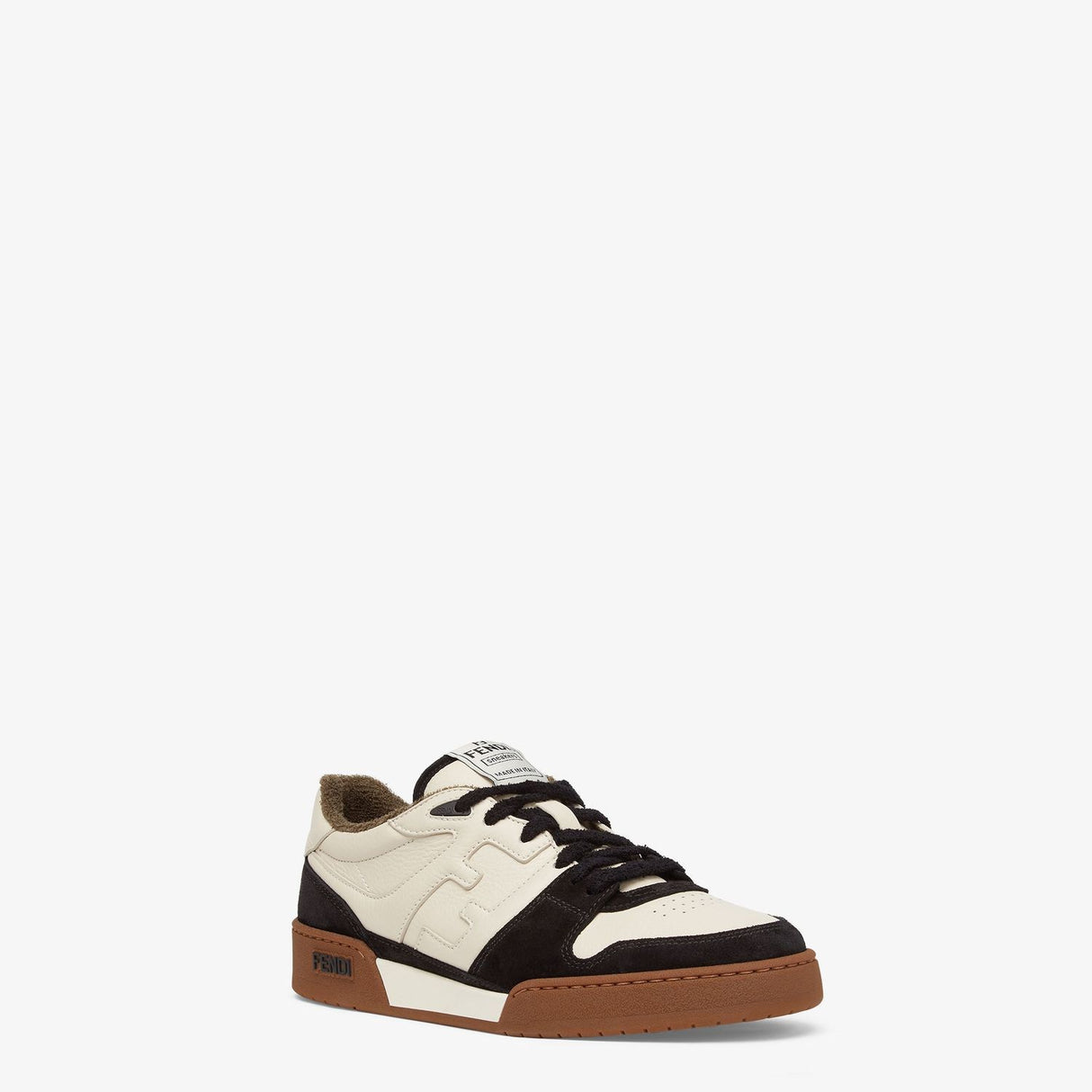 FENDI Match Low-Top Fashion Sneakers in Beige