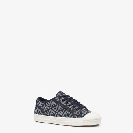 FENDI Blue Canvas Sneakers for Men - SS23 Collection