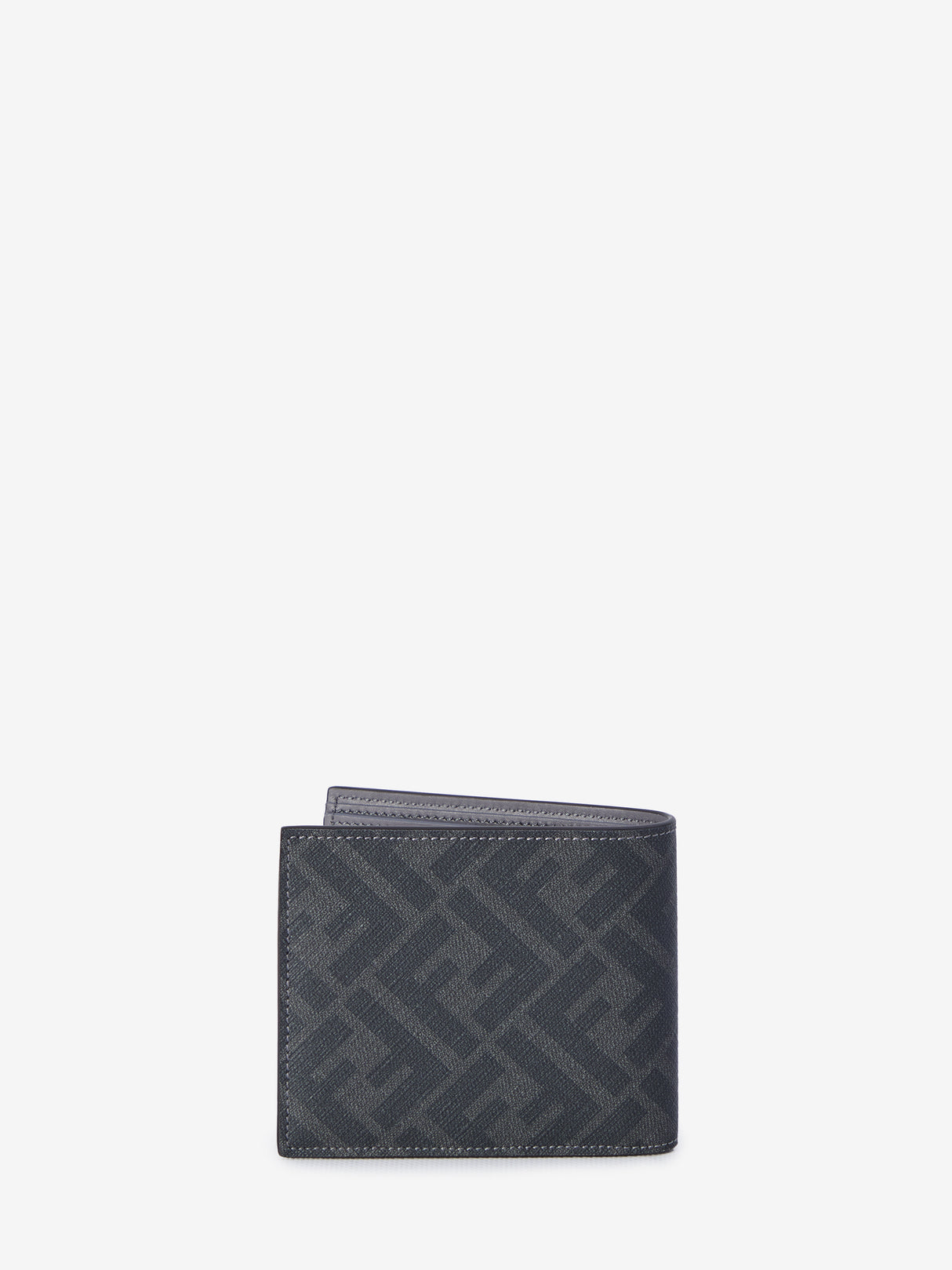 FENDI Bi-Fold Mini Wallet in Diagonal Canvas