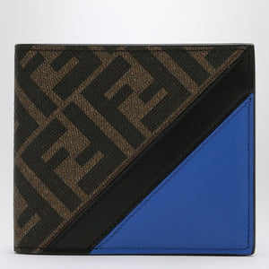 FENDI Bi-Fold Mini Wallet in Diagonal Canvas