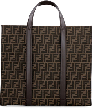 Stylish Brown Tote Handbag for Men | Fendi Jacquard Fabric