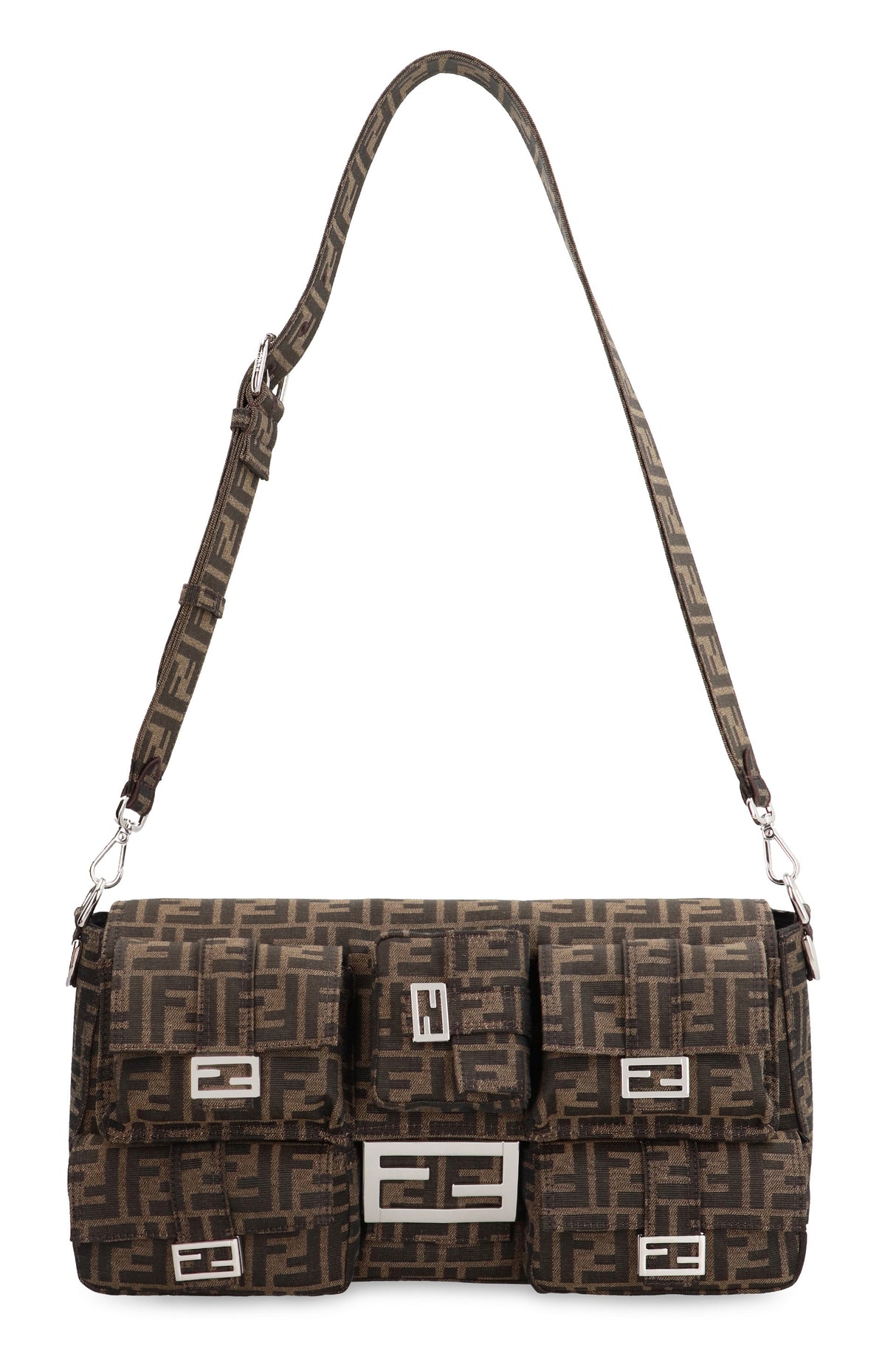 FENDI Stylish Beige Multipocket Hobo Handbag for Women - SS24 Collection