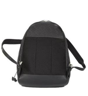 حقيبة ظهر جلدية سوداء بنمط مائل للرجال