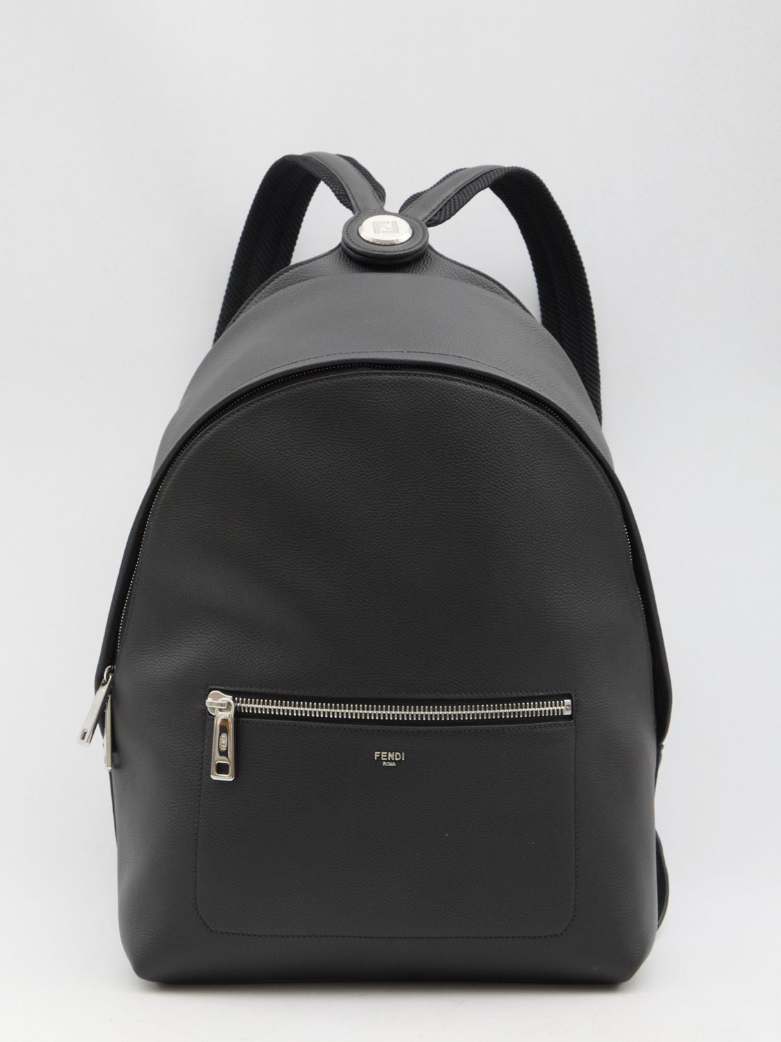 FENDI Medium Grained Leather Backpack - 43x33x14cm