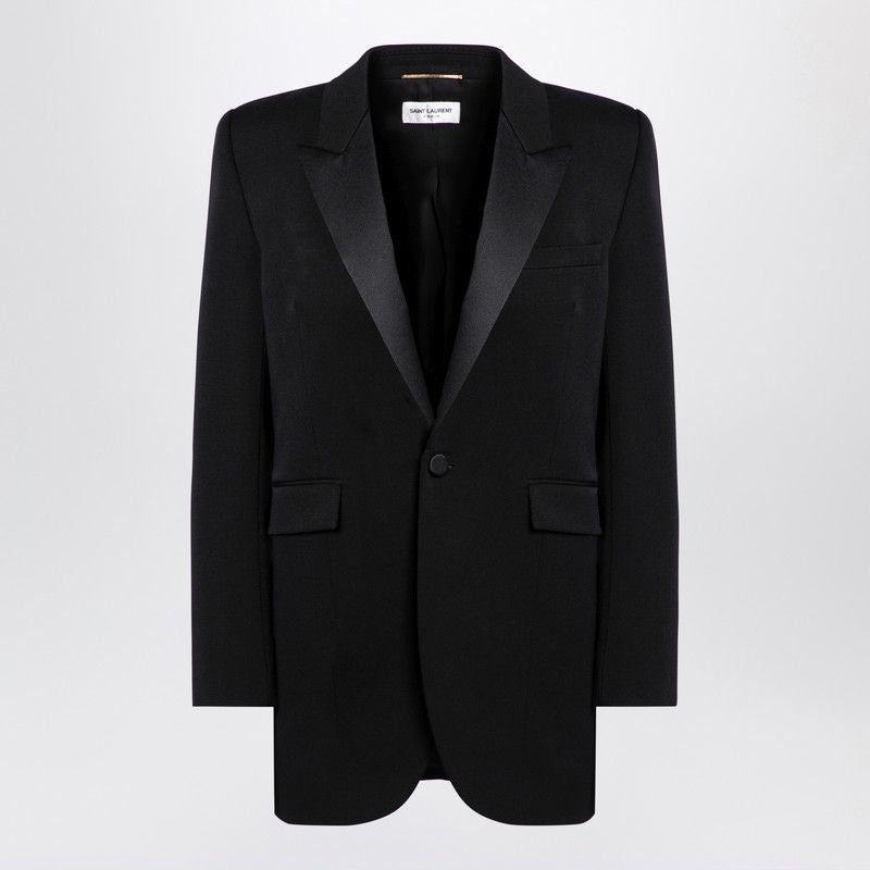 SAINT LAURENT Elegant Wool Single-Breasted Jacket