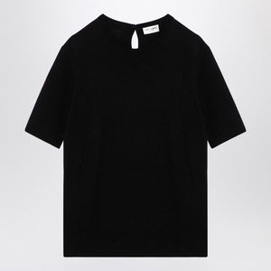 SAINT LAURENT Chic Black Wool Knit T-Shirt