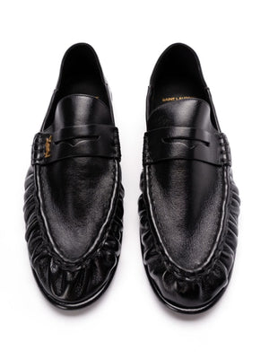 SAINT LAURENT Signature Lambskin Penny Slot Shoes for Men - FW24 Collection