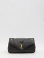 SAINT LAURENT Medium Grained Leather Handbag with Embellishment