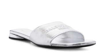 BALENCIAGA Metallic Leather Slip-Ons for Women