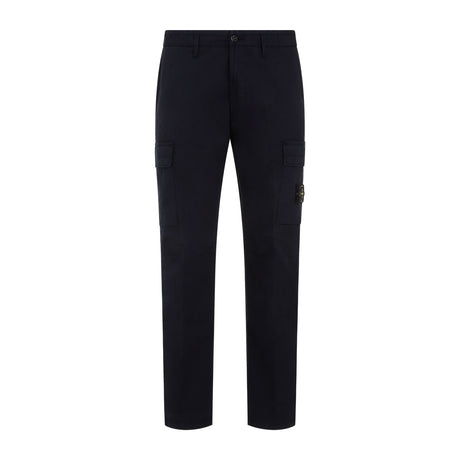 STONE ISLAND Men's Cotton Cargo Trousers in Blue for SS24