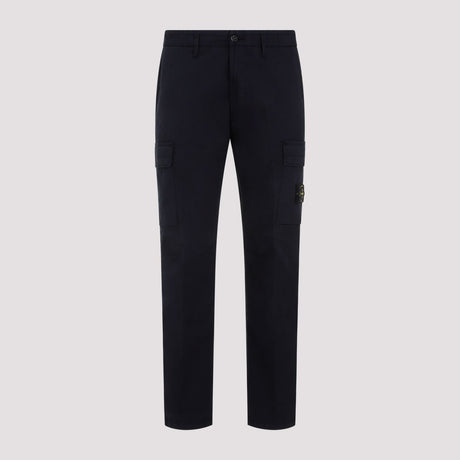 STONE ISLAND Men's Cotton Cargo Trousers in Blue for SS24