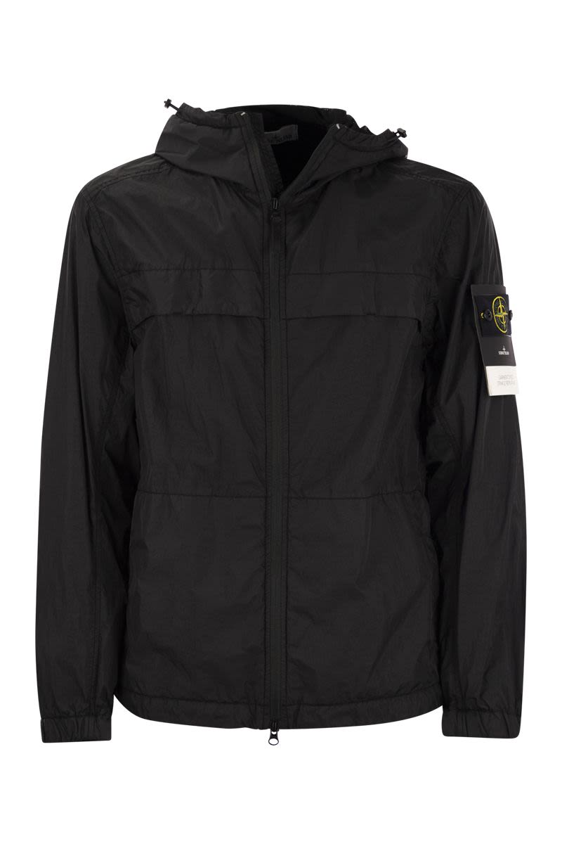 STONE ISLAND Black Lightweight Nylon Men's Outerwear Jacket for SS24