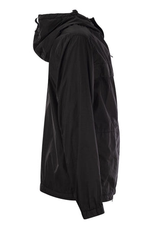 STONE ISLAND Black Lightweight Nylon Men's Outerwear Jacket for SS24