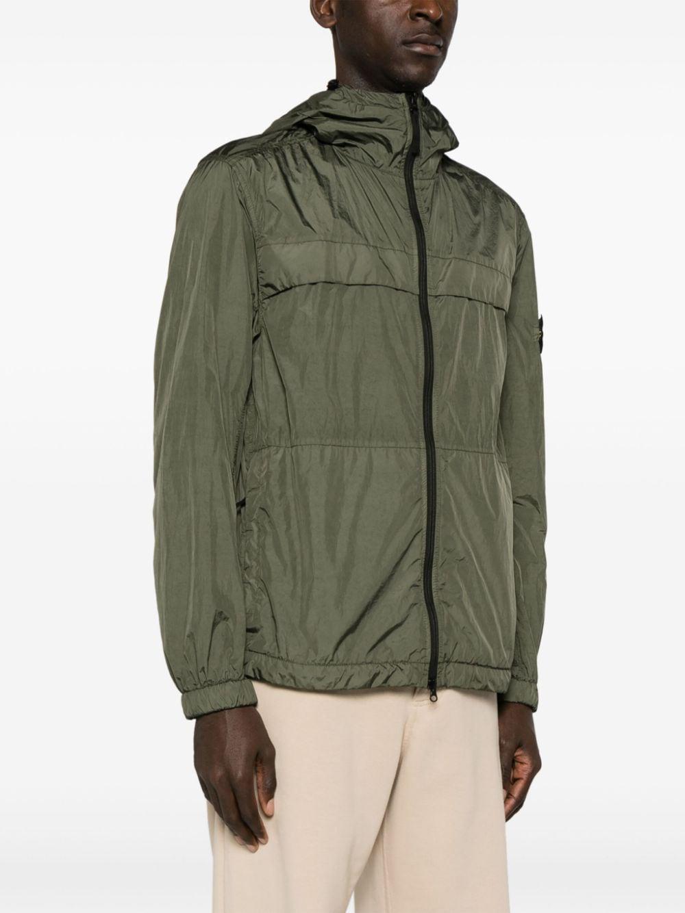 STONE ISLAND Men's SS24 Hooded Lightweight Jacket in Yellow and Orange