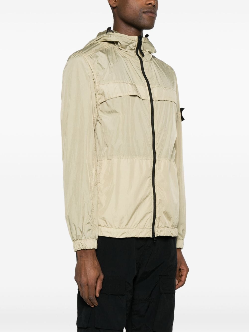 STONE ISLAND Men's SS24 Hooded Lightweight Jacket in Yellow and Orange