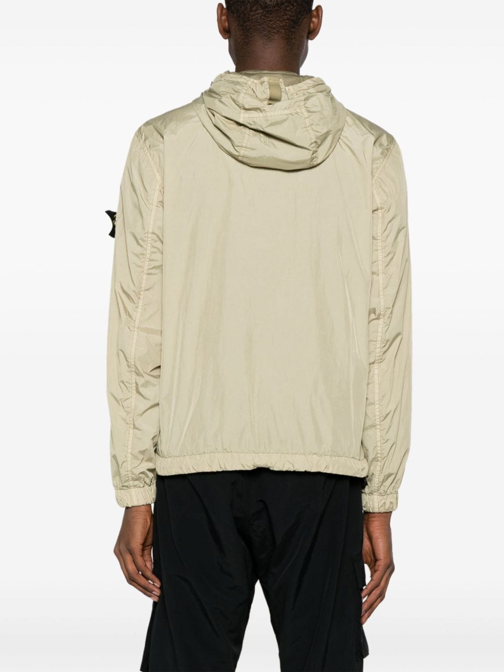 STONE ISLAND Men's SS24 Hooded Lightweight Jacket in Yellow and Orange