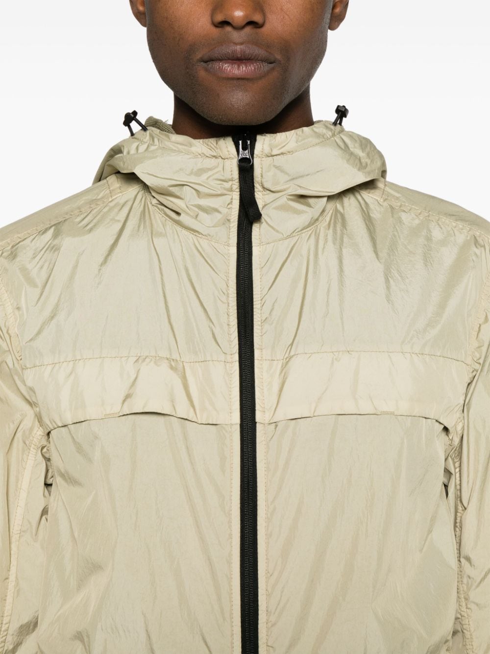 STONE ISLAND Men's SS24 Hooded Lightweight Jacket in Yellow and Orange