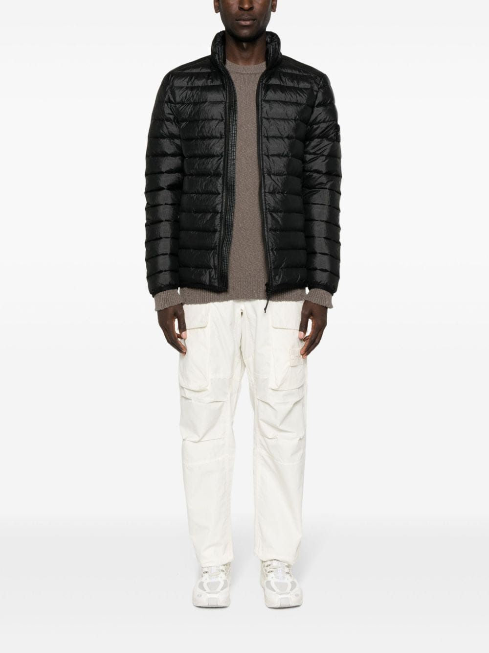 STONE ISLAND Black Lightweight Puffer Jacket for Men - SS24 Collection