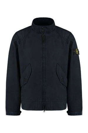 STONE ISLAND Navy Zippered Cotton Jacket for Men