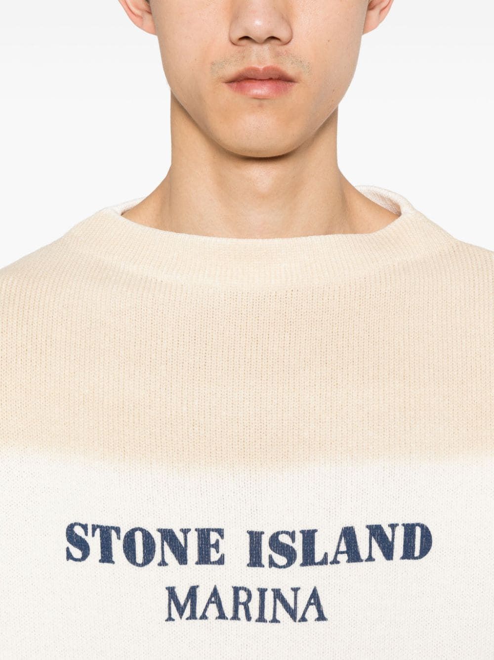 STONE ISLAND Men's Tan Cotton Sweater for SS24