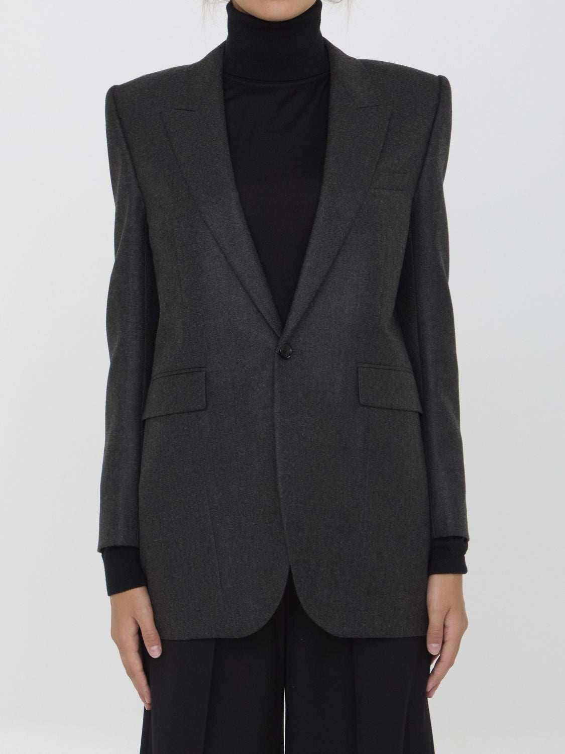 SAINT LAURENT Elegant Cashmere Jacket for Women - Regular Fit