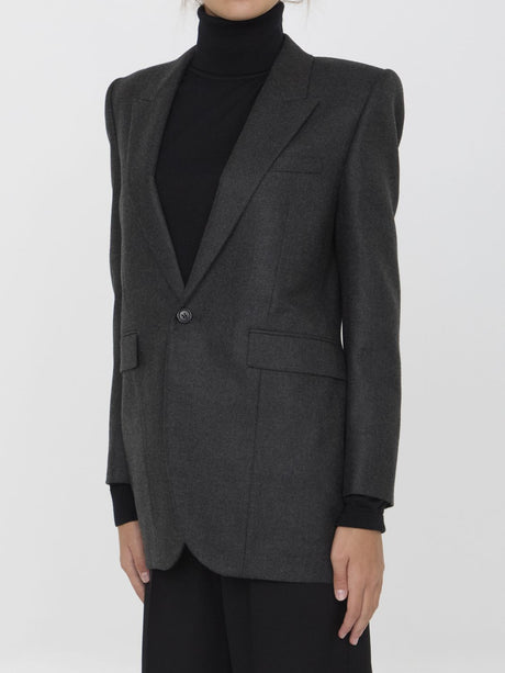 SAINT LAURENT Elegant Cashmere Jacket for Women - Regular Fit