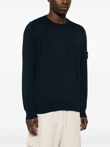 STONE ISLAND Men's Regular Fit Crew-Neck Cotton Jumper