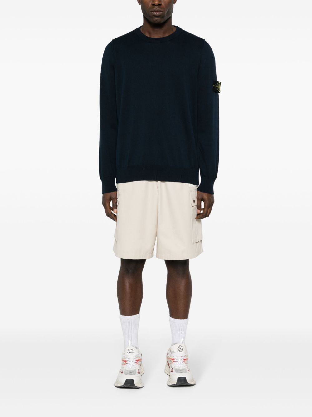 STONE ISLAND Men's Regular Fit Crew-Neck Cotton Jumper