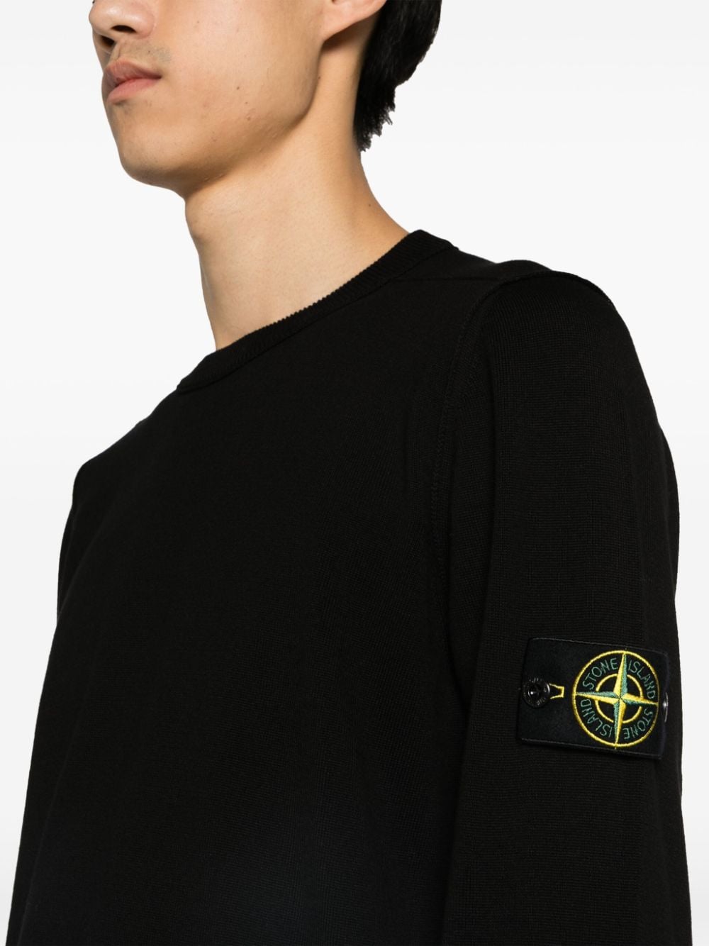 STONE ISLAND Men's Regular Fit Crew-Neck Cotton Jumper