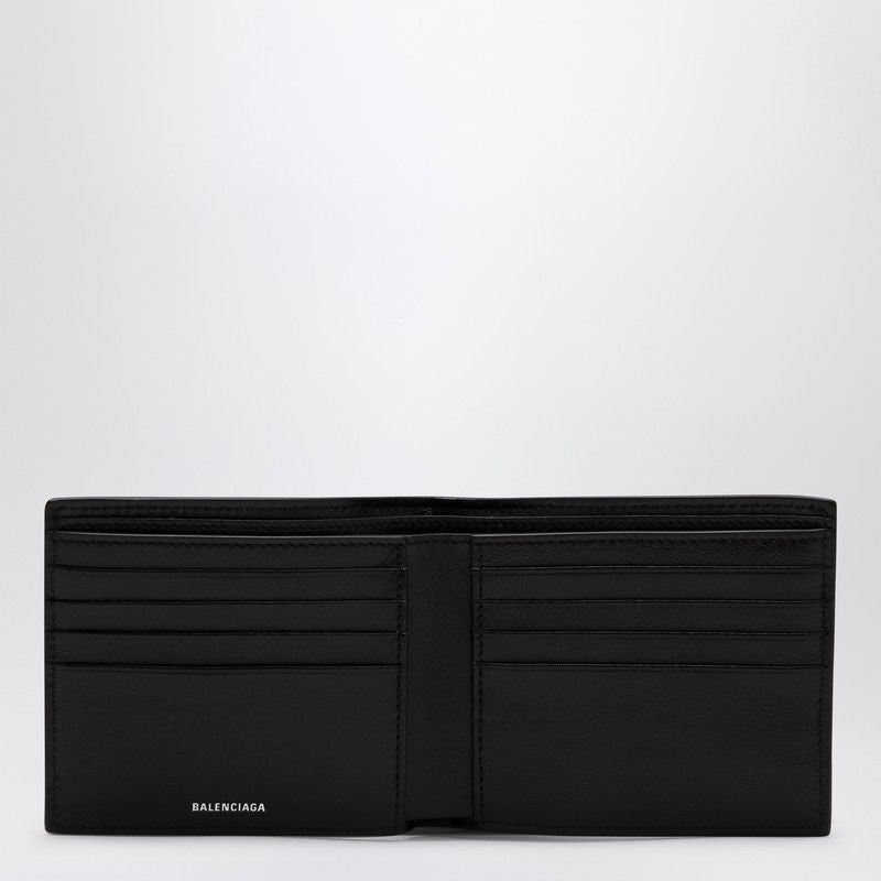 BALENCIAGA Mini Black Leather Bi-Fold Wallet