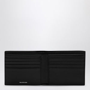 BALENCIAGA Mini Black Leather Bi-Fold Wallet