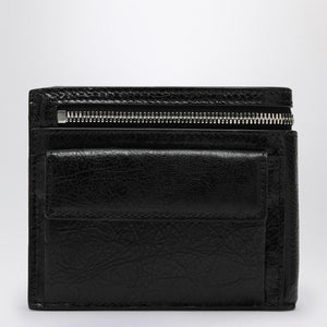 BALENCIAGA Mini Black Leather Bi-Fold Wallet