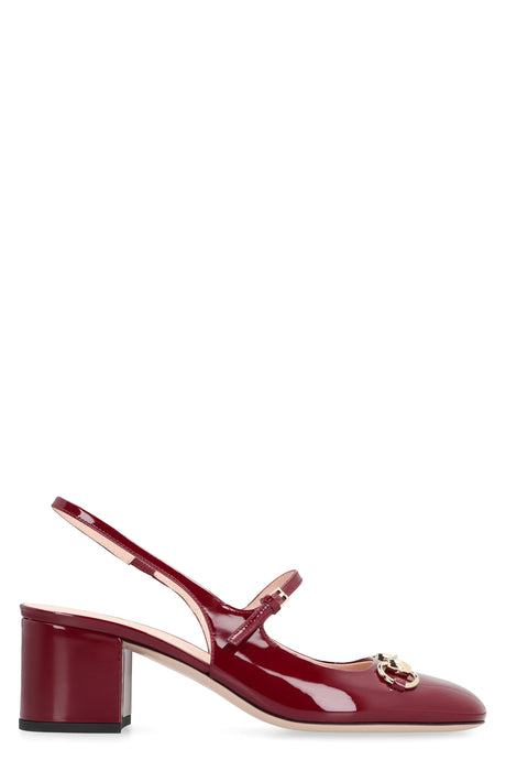 GUCCI Patent Leather Slingback Pumps