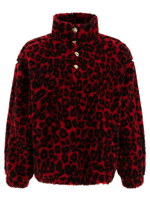 ALEXANDER MCQUEEN Leopard Print Fleece Jacket for Men