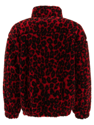 ALEXANDER MCQUEEN Leopard Print Fleece Jacket for Men