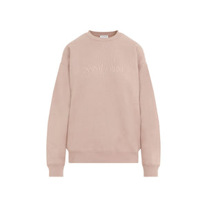 SAINT LAURENT Plush Molleton Soft Cotton Blend Sweater