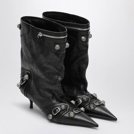 BALENCIAGA Wide Ankle Boot with Decorative Zip Fastening