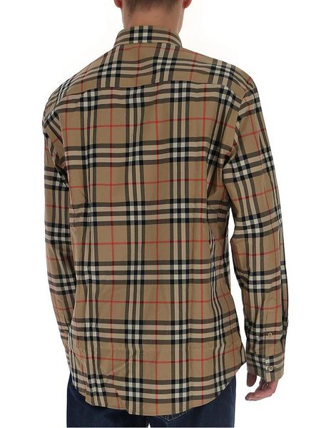 BURBERRY Archive Beige Vintage Check Cotton Poplin Shirt for Men