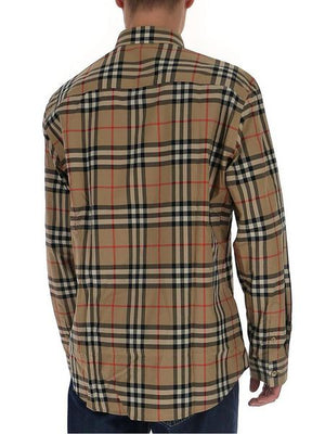 BURBERRY Men's Beige 24SS Long Top for a Stylish and Casual Look