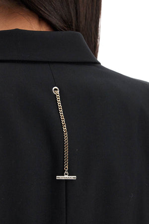 ALEXANDER MCQUEEN GABARDINE JACKET WITH CHAIN