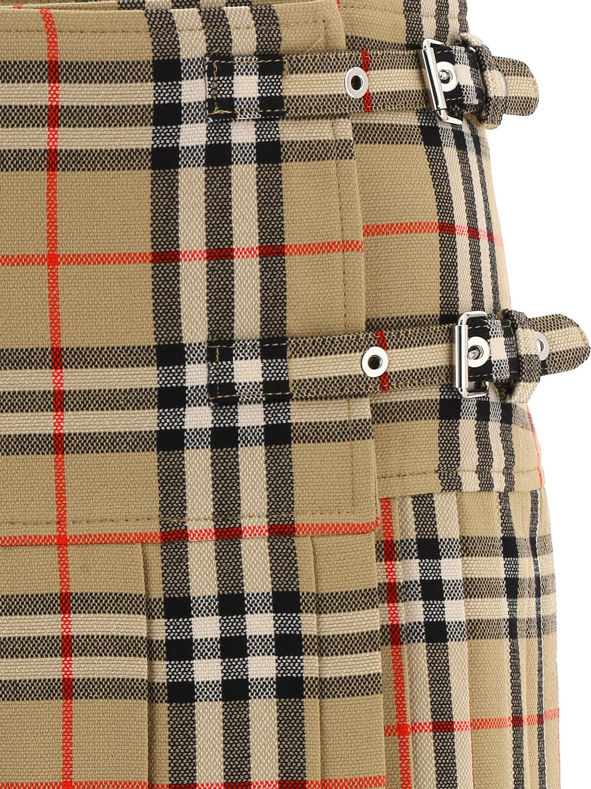 BURBERRY Exquisite Check Mini Kilt Skirt - UK Size 8