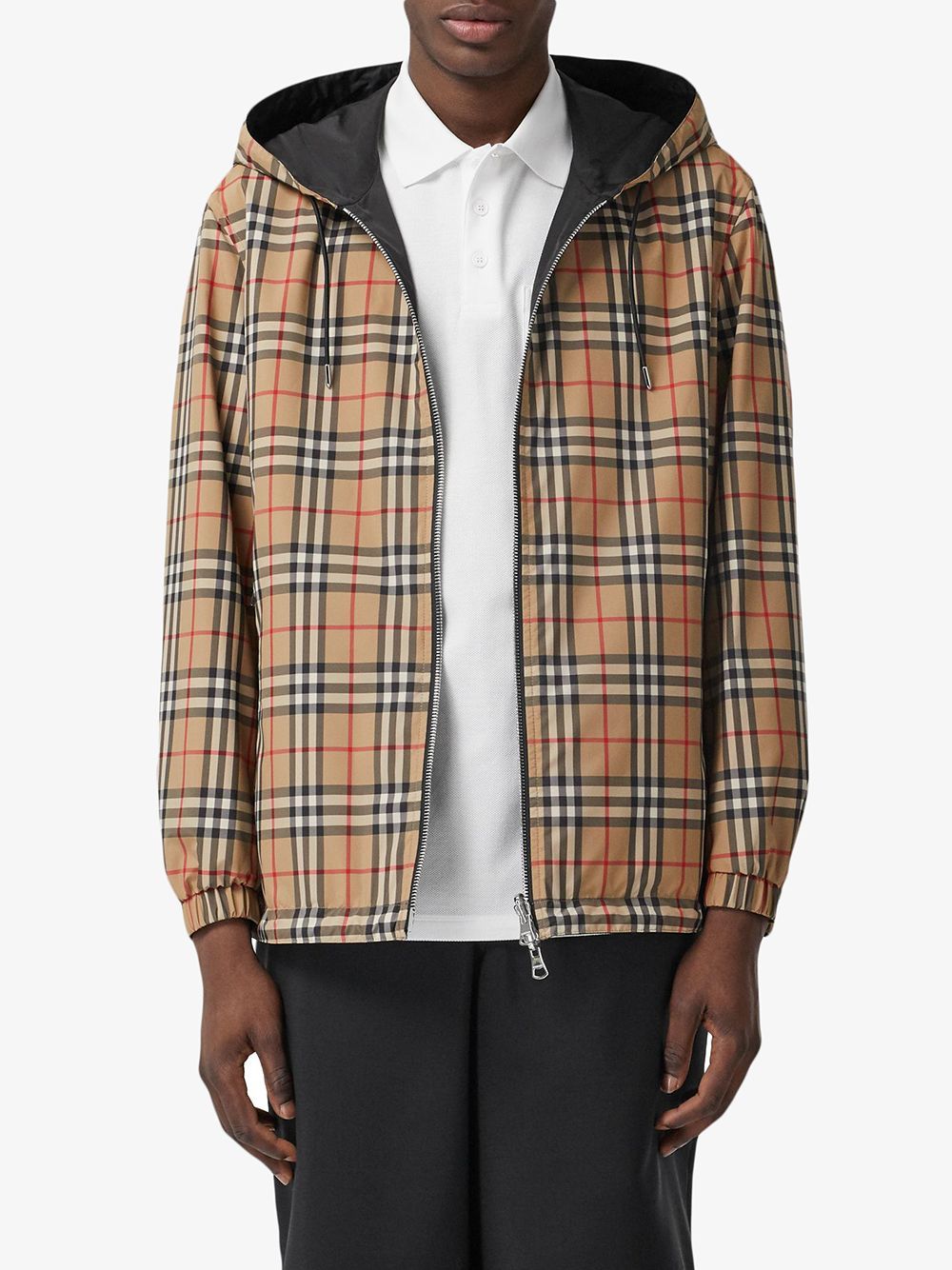 BURBERRY Reversible Check Jacket for Men - Beige