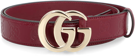 GUCCI GG Patterned Leather Belt - 3 cm Height