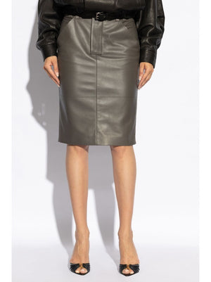 SAINT LAURENT Leather Pencil Skirt