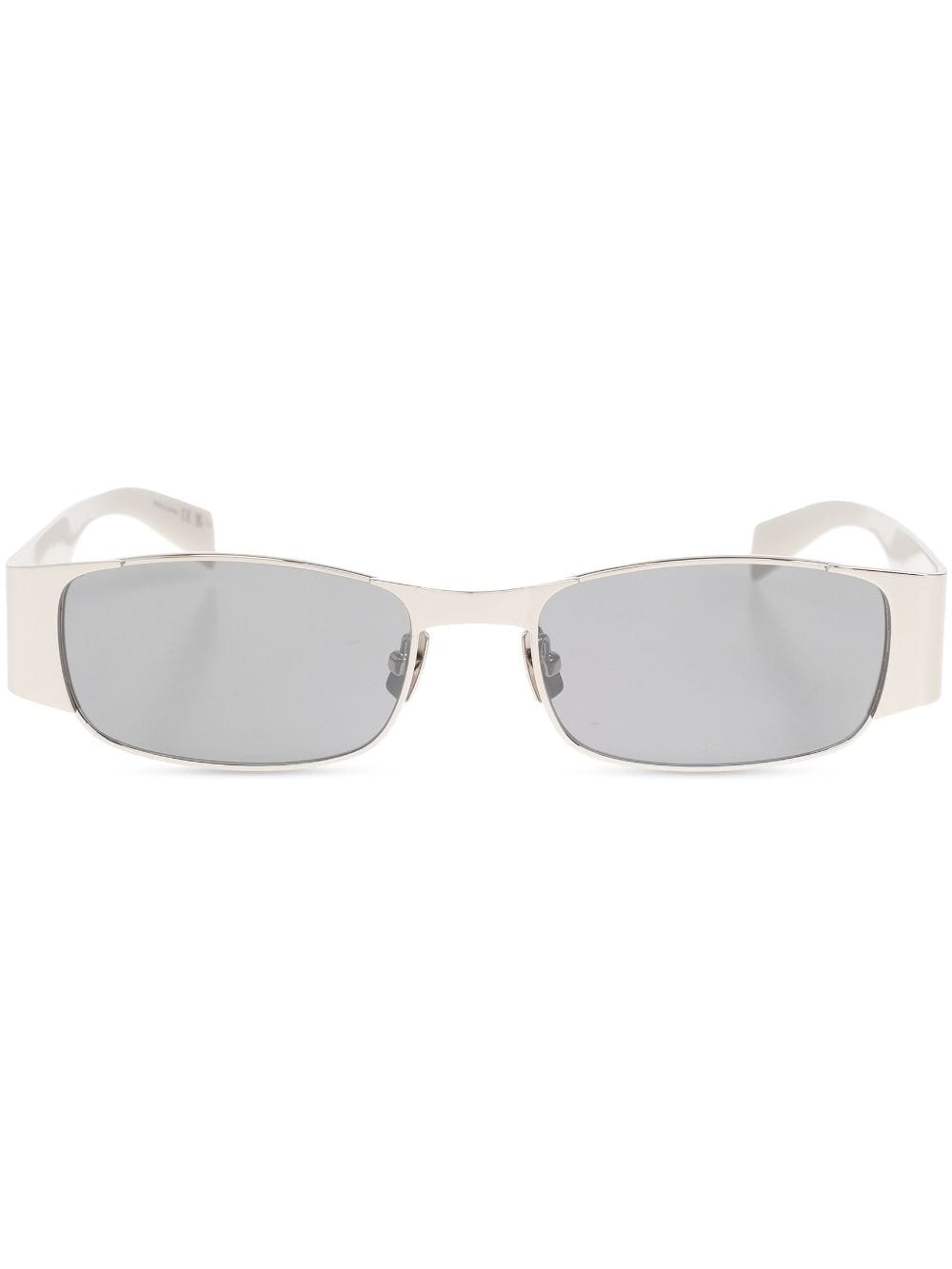 SAINT LAURENT Square Frame Sunglasses with Grey Tinted Lenses