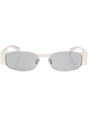 SAINT LAURENT Square Frame Sunglasses with Grey Tinted Lenses