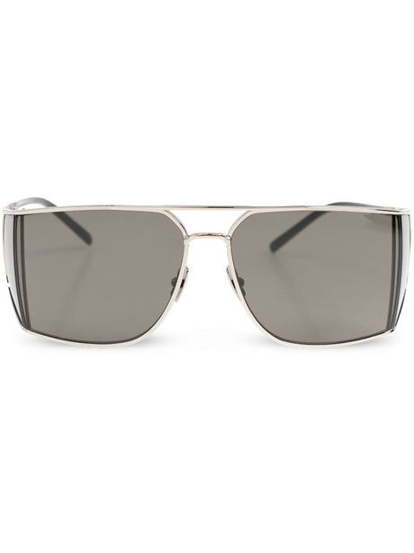 SAINT LAURENT Sleek Metal Wraparound Sunglasses for Men